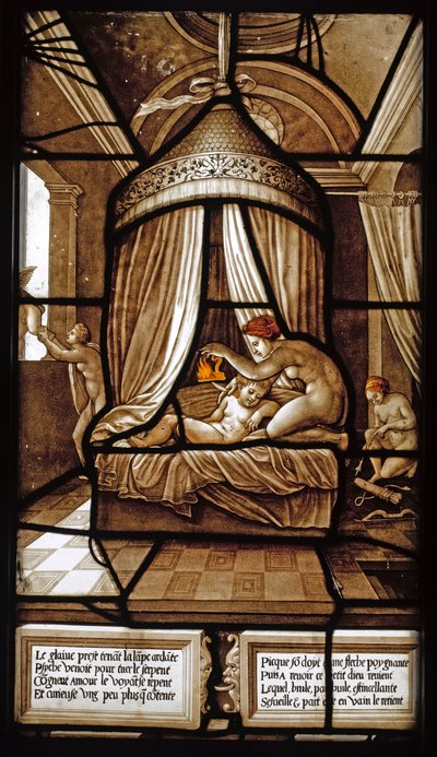 Stained Glass of the Story of Psyche and Love by Ecole française